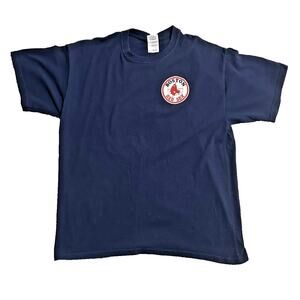 Boston Red Sox Gildan Heavy Cotton Navy T-Shirt Men’s Large MLB Graphic